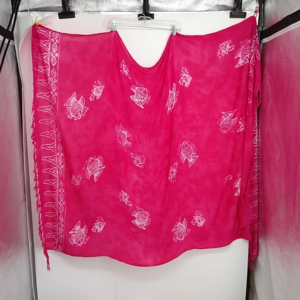 IG SPORT TROPICAL FISH PINK SARONG - Picture 6 of 6